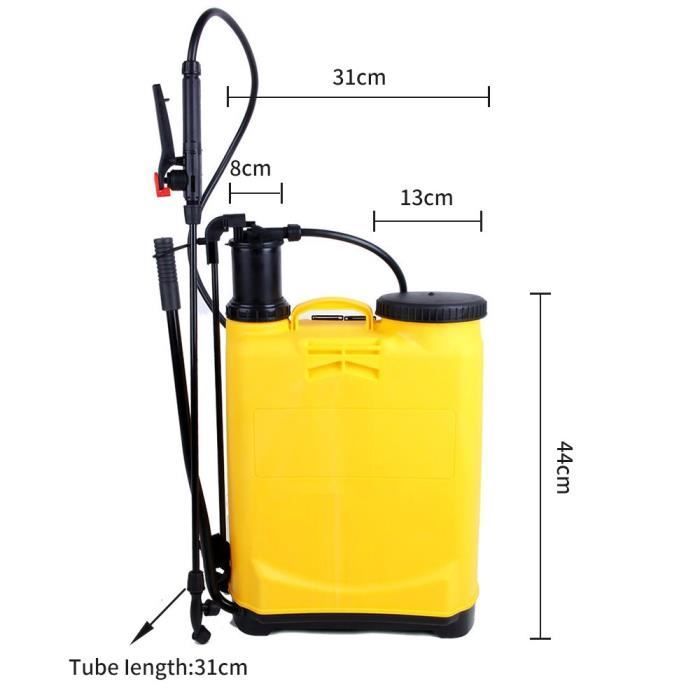 Pulvérisateur à pression - XUANYU - 16L - Traitement et protection des plantes - Noir/Jaune