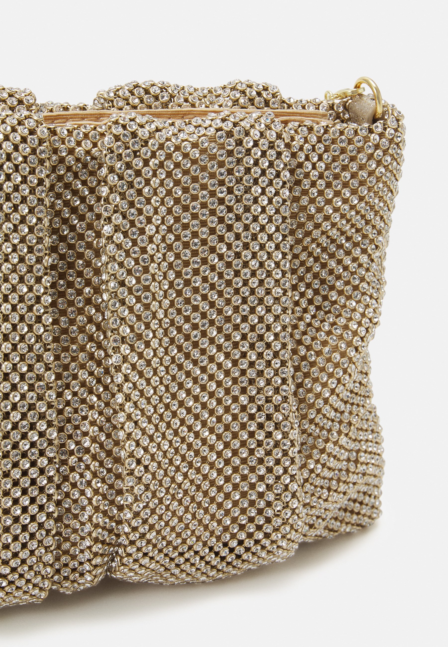 Clutch Loeffler Randall CRYSTAL GATHERED FLAT - cor dourada