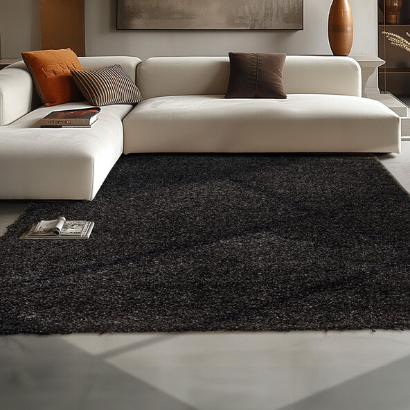 Hoogpolig tapijt, 80x150 cm, antraciet