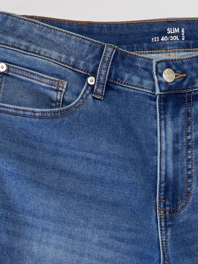 Slim stretch jeans - L30 - BLAUW