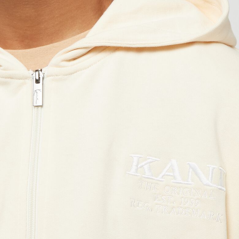 Sudadera con capucha y cremallera KK CHEST RETRO OS color crema