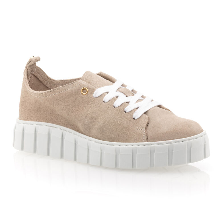 Zapatillas deportivas para mujer color beige.