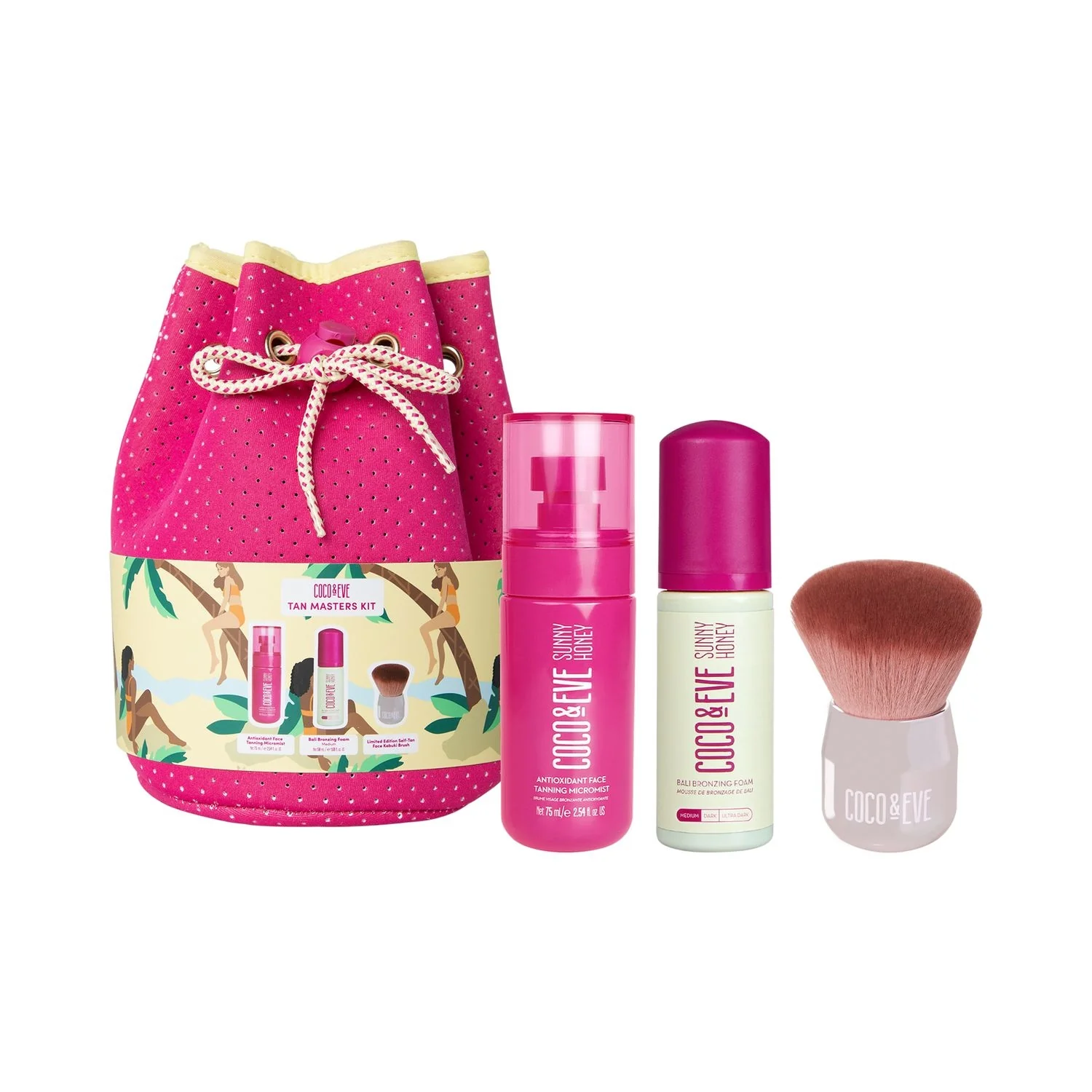 Sunny Honey Tan Masters Kit - Coffret Solare, Cofanetto Solare, Autoabbronzante viso, Mousse corpo autoabbronzante