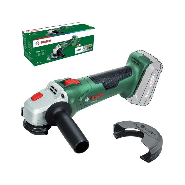Amoladora angular inalámbrica BOSCH - PWS 18V-70 - 125 mm - 18 V
