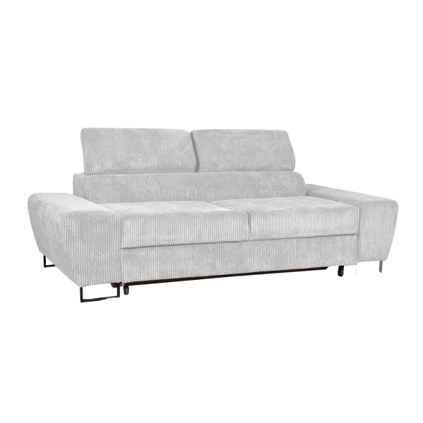 Sofa kanapa Savio salon Family meble jasny szary sztruks reg zagłówek
