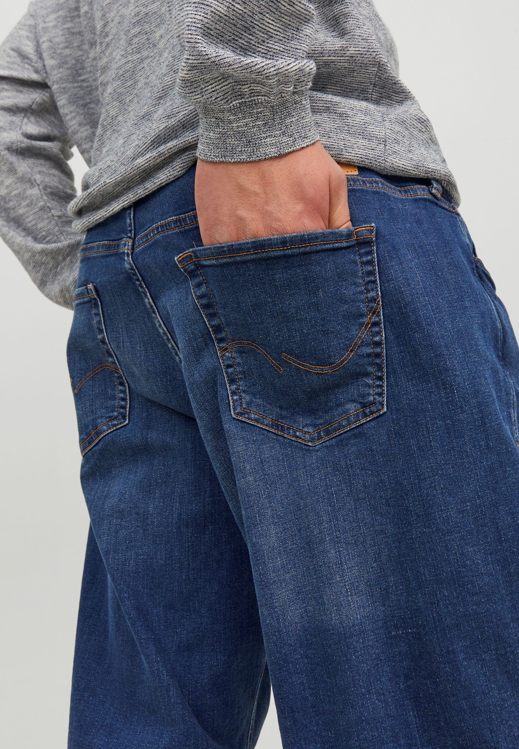 Jack & Jones jeans met rechte pijpen - blauwe denim