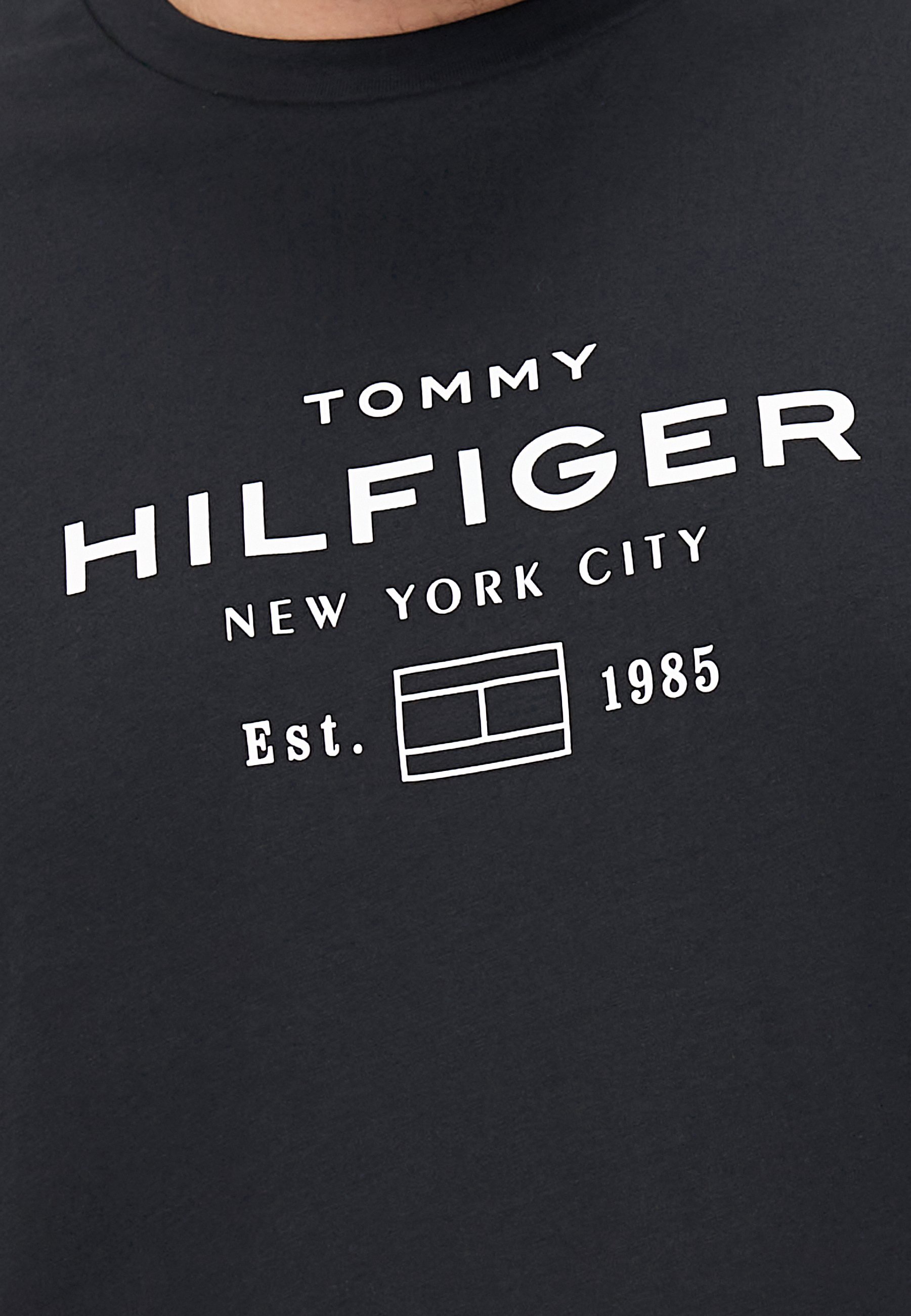 T-shirt graphique Tommy Hilfiger STACK - Imprimé noir