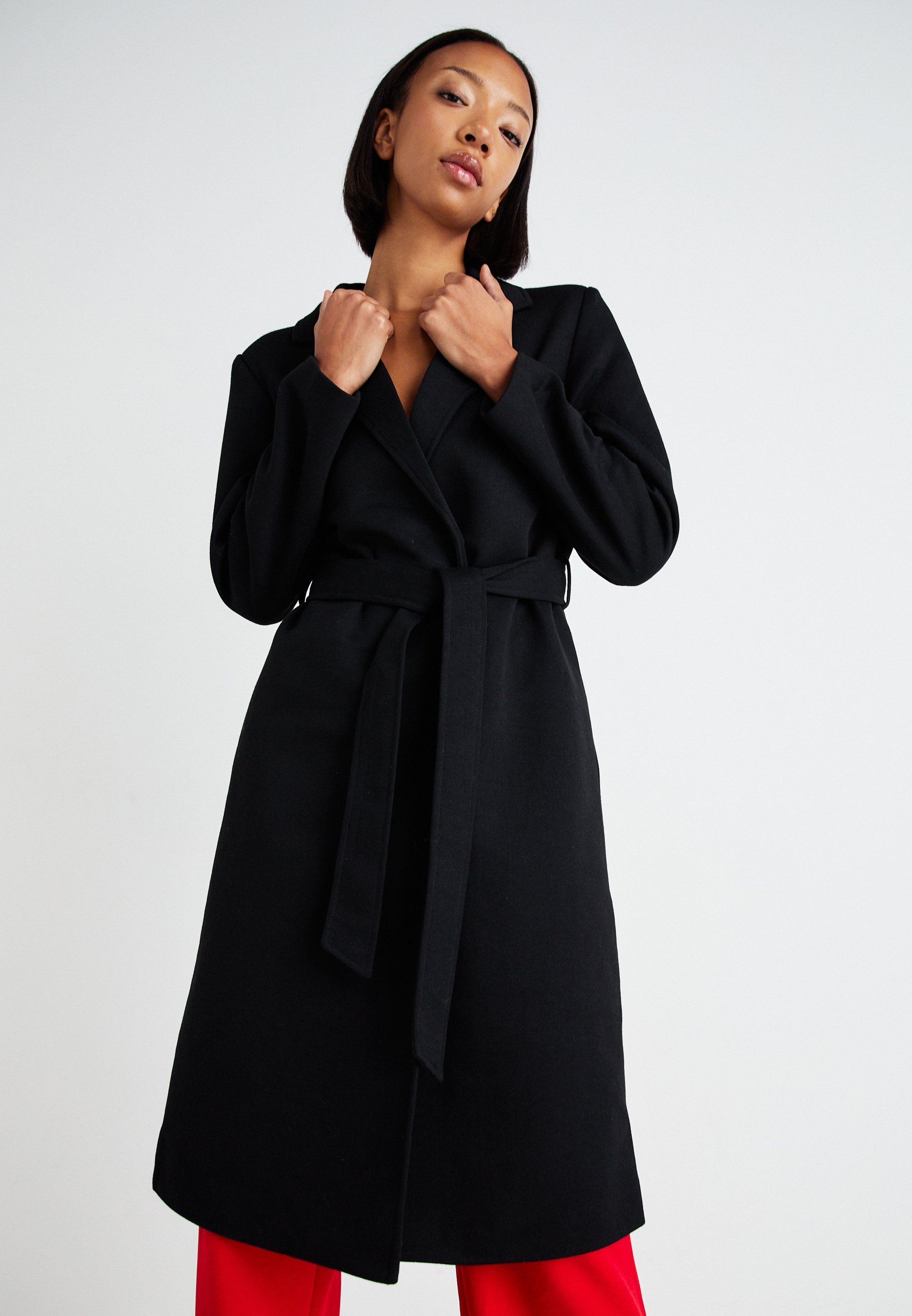 ONLY ONLNICOLE LICHTE WRAP - Klassieke jas - zwart