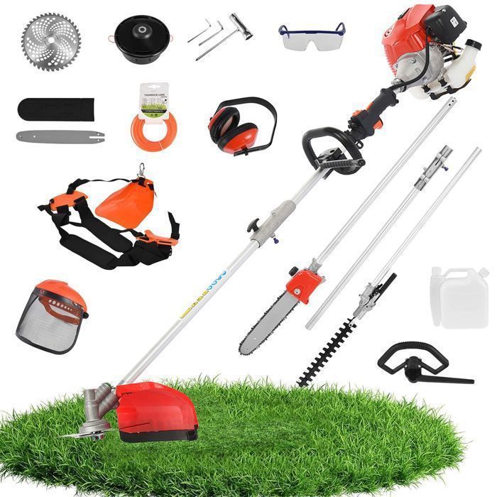 4-in-1 Brushcutter - BIPLUT - 52cc, 40-Tooth Blade, 10