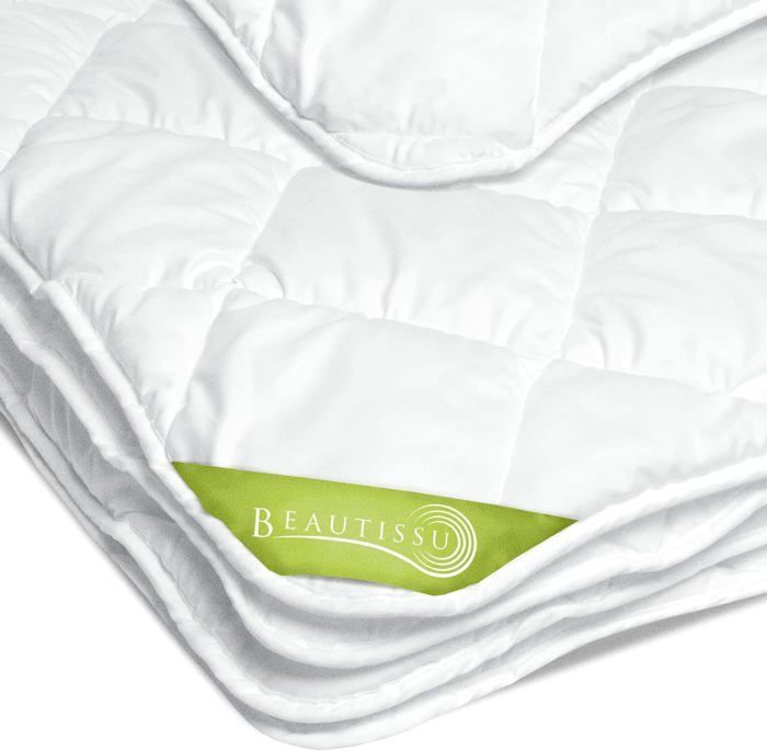 Beautissu Couette Légère 4 Saisons 240 x 260 cm Blanc – Lit 2 Personnes Lavable 60° Douce & Confortable Anti-Acariens – BeauNuit MD