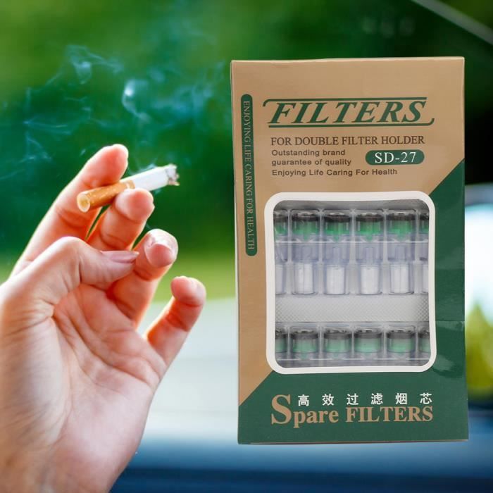 Juego de 18 filtros de cigarrillos de doble filtración SURENHAP con boquilla para accesorios de fumador y soportes para pipas.