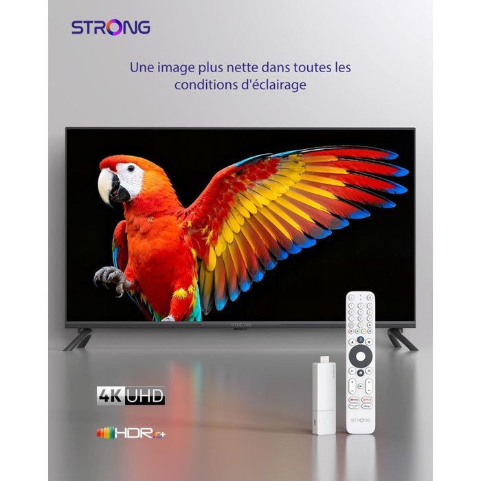 STRONG - LEAP-AIR - Streaming Box Google TV 4K - Chromecast - Wi-Fi - Bluetooth - Google Assistente - Dolby Atmos/Vision - HDR