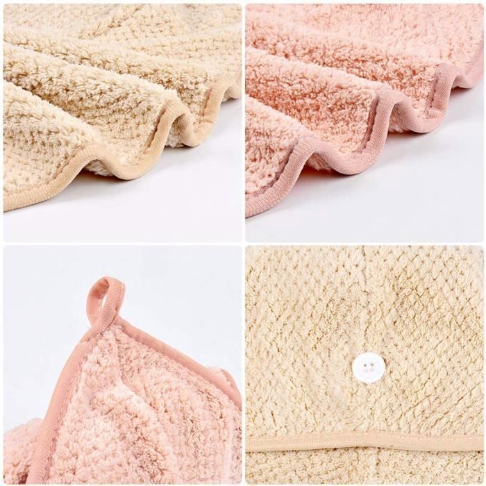 2PCS Hair Towels for Drying Hair - Hair Towel - Soft Microfiber Hair Towel - Dries Hair Quickly
