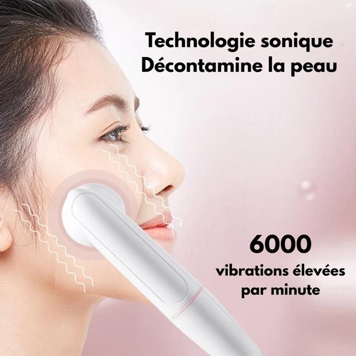 GAVI STORE | Spazzola elettrica per la pulizia del viso a 2 velocità | Doppia testina vibrante in silicone | Impermeabile | Massaggio e pulizia