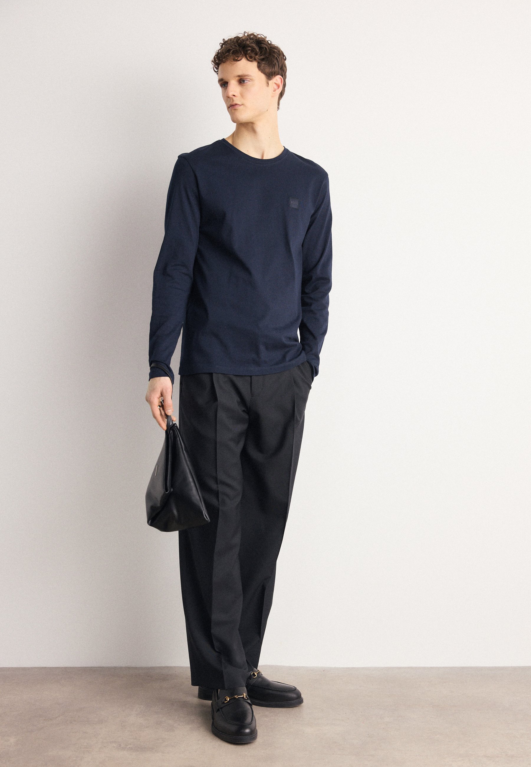 BOSS TACKS - Haut à manches longues - bleu foncé