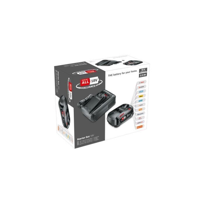 18V 2.5 Ah Battery Pack + AL 18V-44 charger - Bosch - POWER FOR ALL 18V