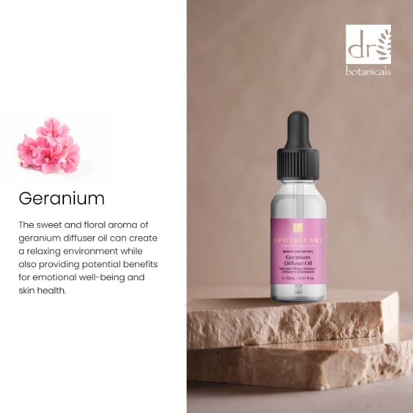 Aceite para difusor de geranio Dr Botanicals Renew & Revive 15 ml | Salud | Superdrug