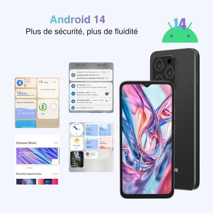 Smartphone DOOGEE N55 - Pantalla de 6,56