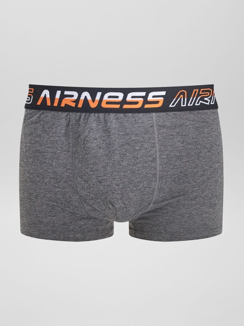 Conjunto de 3 cuecas boxer 'Airness' de cor sólida - LARANJA