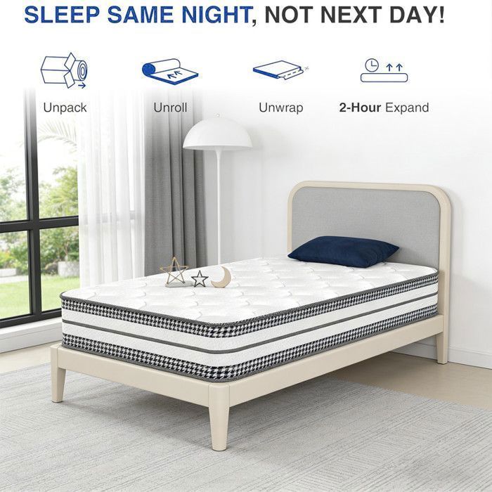 Colchón de 90x200 cm, certificado Oeko-Tex, 7 zonas ergonómicas, hipoalergénico, transpirable, de doble cara, apto para todas las estaciones.