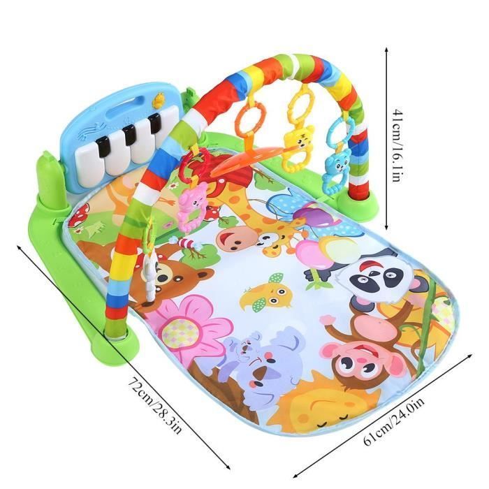 Baby Piano Play Mat, Musical Activity Mat, 75 x 63 x 45cm, Gymnastics Mat, Educational Toy for Babies 0-1