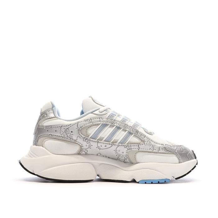 Baskets Blanches/Bleu Fille Adidas Ozmillen