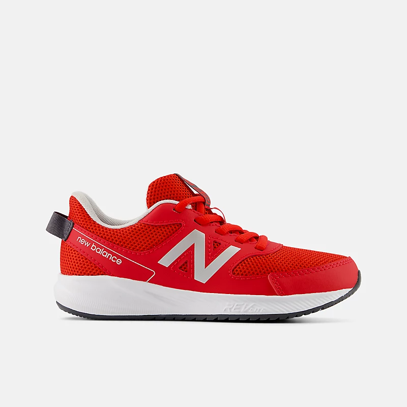 Dziecięcy 570v3 - True Red z metalicznym srebrnym