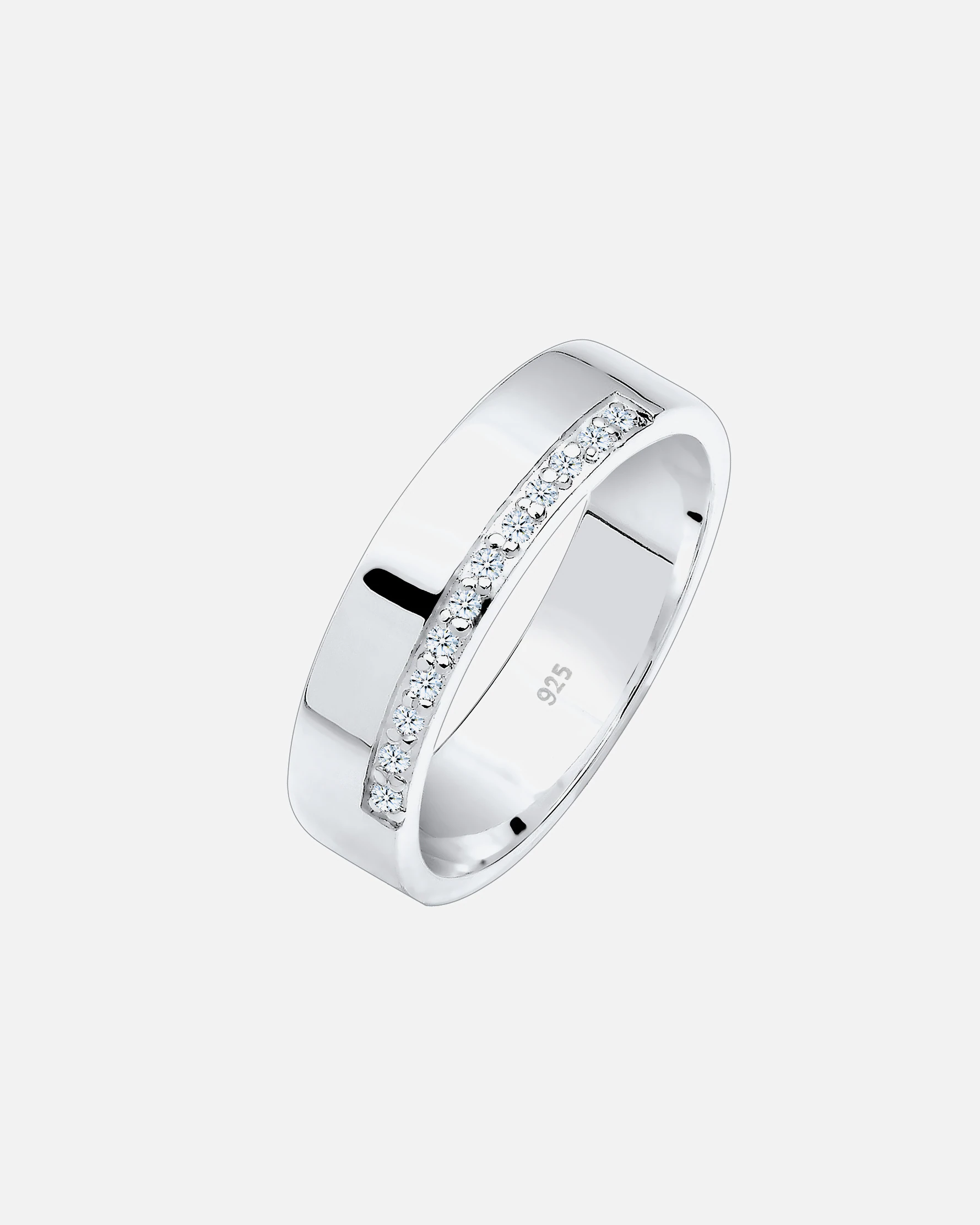 Elli DIAMONDS Bandring Basic Diamanten (0.06 ct.) 925 Silber