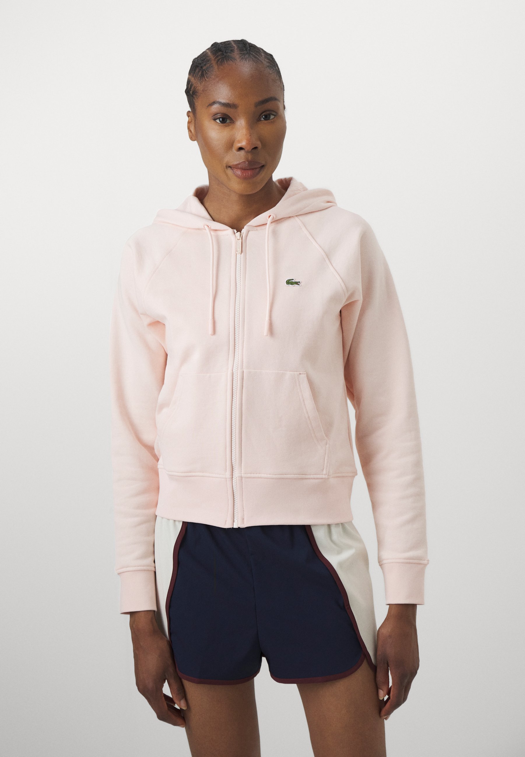 Lacoste Sport HOODED - Sweatshirt met rits - angora