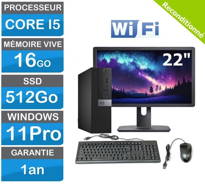 Économisez sur votre achat: PC complet avec écran 22
