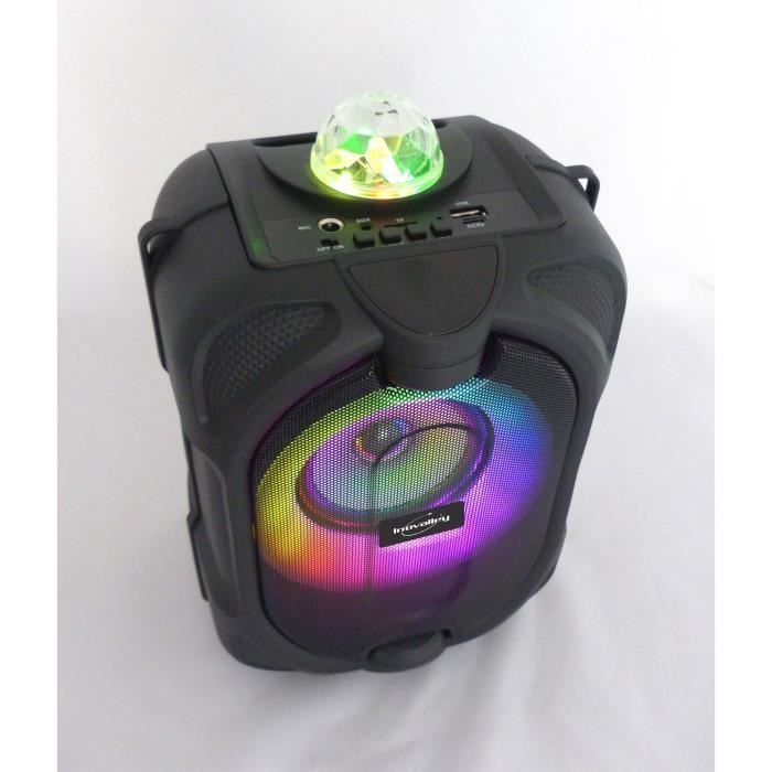 Bluetooth-Lautsprecher mit beleuchtetem Karaoke-System – INOVALLEY – DANCE CUBE 44 – 150 W – LED-Kaleidoskop-Effekt