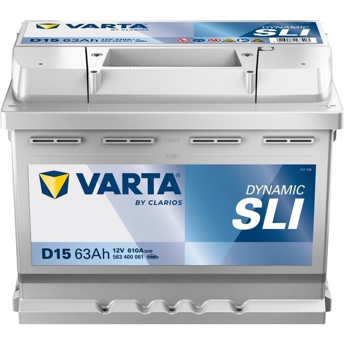 Batería de arranque Varta Silver Dynamic L2 D15 12V 63Ah / 610A 563400061