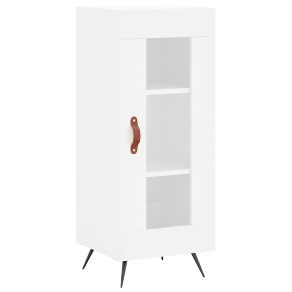 Szafka Biała z Drzwiami Szklanymi 34.5x34x90 cm do Salonu Pokoju