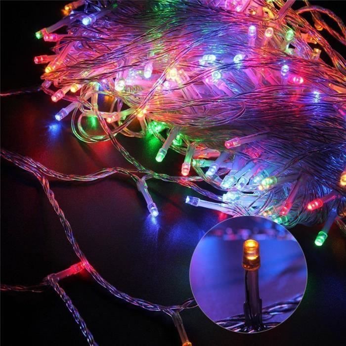 Guirlande Lumineuse Exterieur 30 M / 300 LED AC220V 8 Modes Décoration Fête Noël, Anniversaire, Sapin, Christmas, Mariage（RGB）