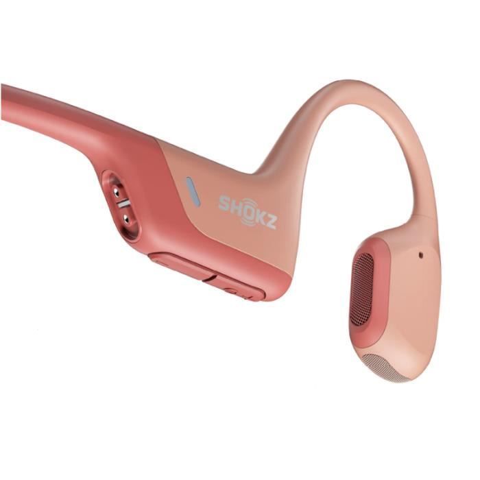 Auriculares de conducción ósea - Shokz - Openrun Pro - Rosa - Carga rápida - 26 g - IP67