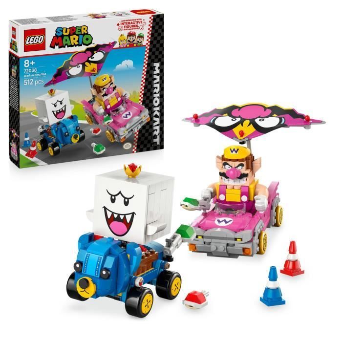 LEGO Super Mario 72038 Mario Kart – Wario e Re Boo - Set di costruzioni per bambini dagli 8 anni in su