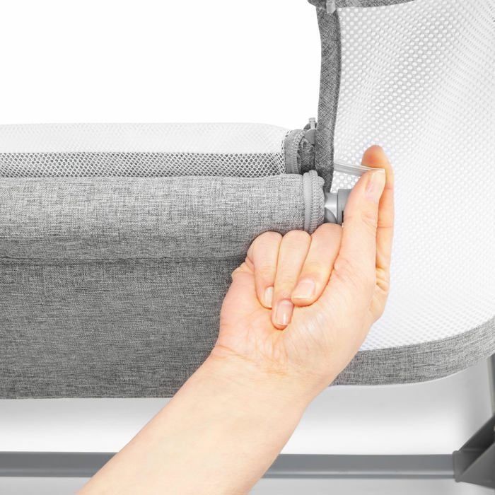 Lit bébé Cododo 3 en 1- Lit Parapluie Pliable Luna- Moby-System- Jusqu'à 9 kg, 7 Niveaux Réglables, 4 Roulettes Mur Latéral
