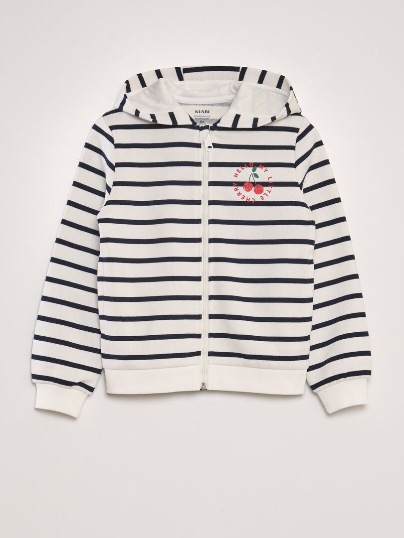 Hoodie met print - BEIGE