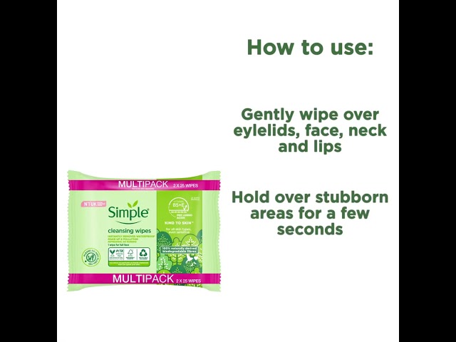 Simple Kind To Skin Reinigingsdoekjes Biologisch Afbreekbaar 50 Stuks