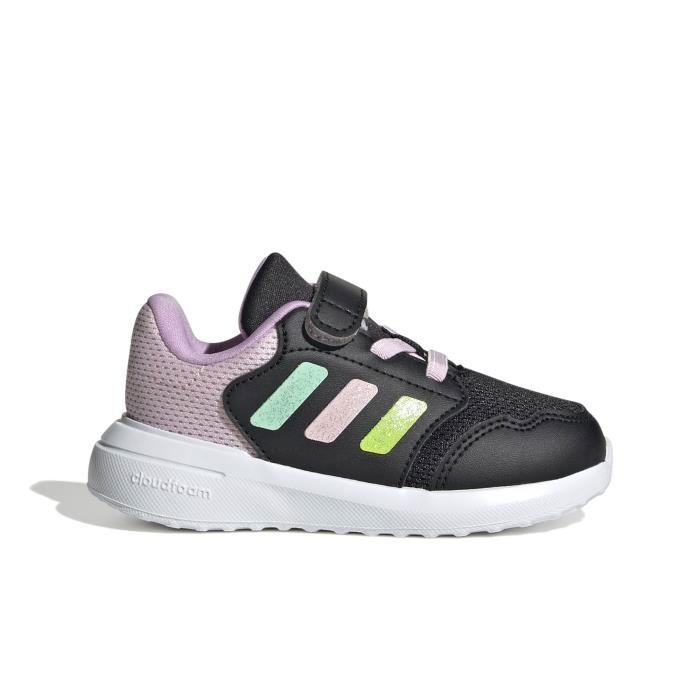 Zapatillas Adidas Tensaur Run 3.0 El I para bebés y niños pequeños, color negro (IH1047)