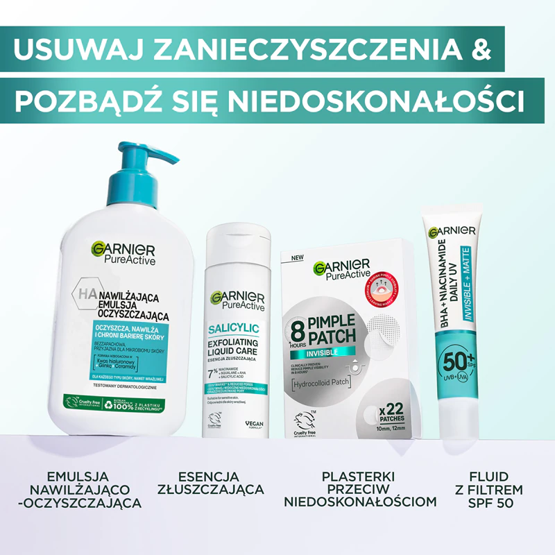 Adesivos Garnier Pure Active para acne, para pele com problemas de acne.