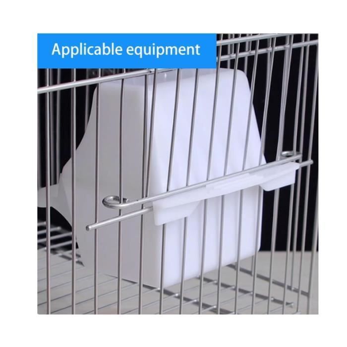 Juego de 3 comederos colgantes con forma de jaula para pájaros - Dispensador de comida para pájaros - Recipiente a prueba de salpicaduras
