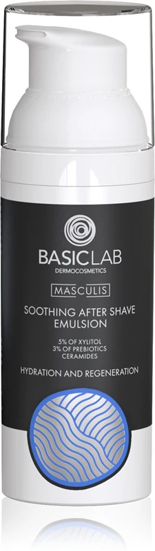 „BasicLab Dermocosmetics Masculis“ raminamoji emulsija po skutimosi