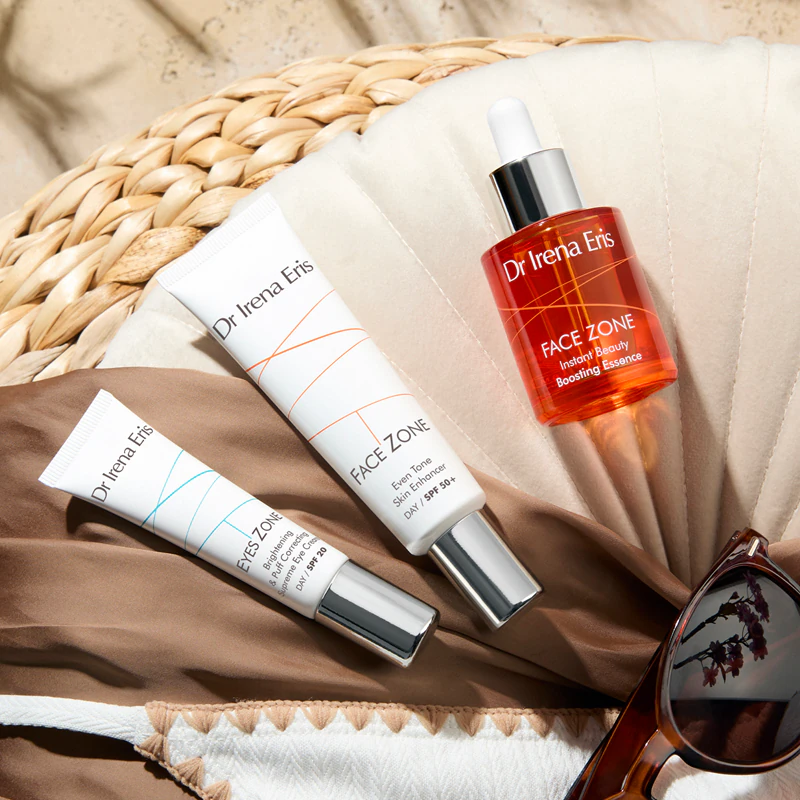 Creme facial antirrugas com cor Dr. Irena Eris Face Zone, uniformiza o tom da pele, FPS 50+.