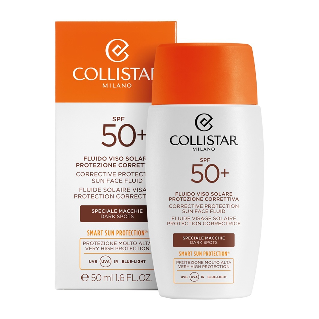 „Collistar“ apsauginis kremas nuo saulės nuo pigmentinių dėmių, veido fluidas SPF 50+ - 50 ml