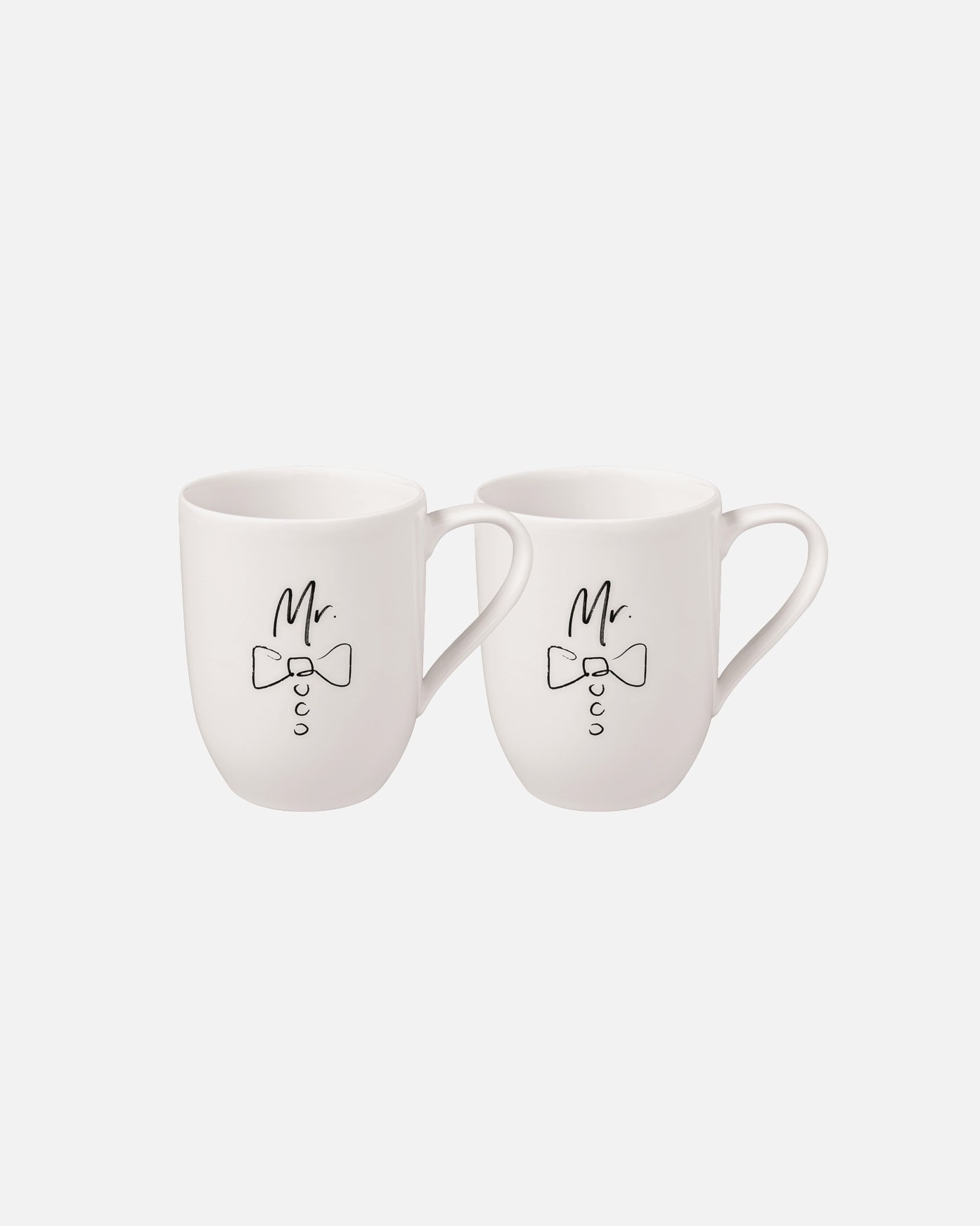 Sada hrnčekov Villeroy & Boch „Mr and Mr“, 2 kusy. Výrazný hrnček – 1 kus