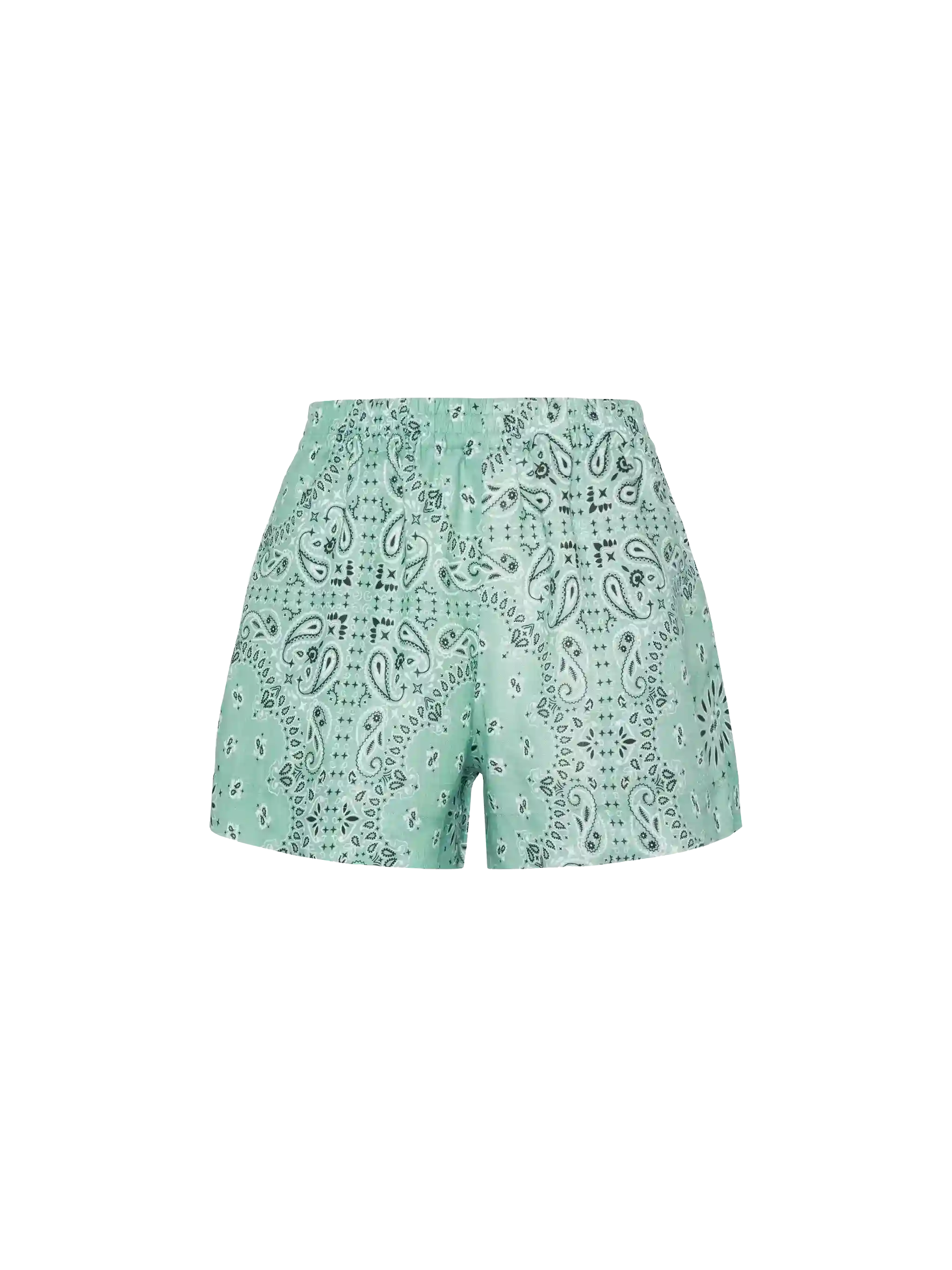 Meave shorts pull up in lino con stampa bandana
