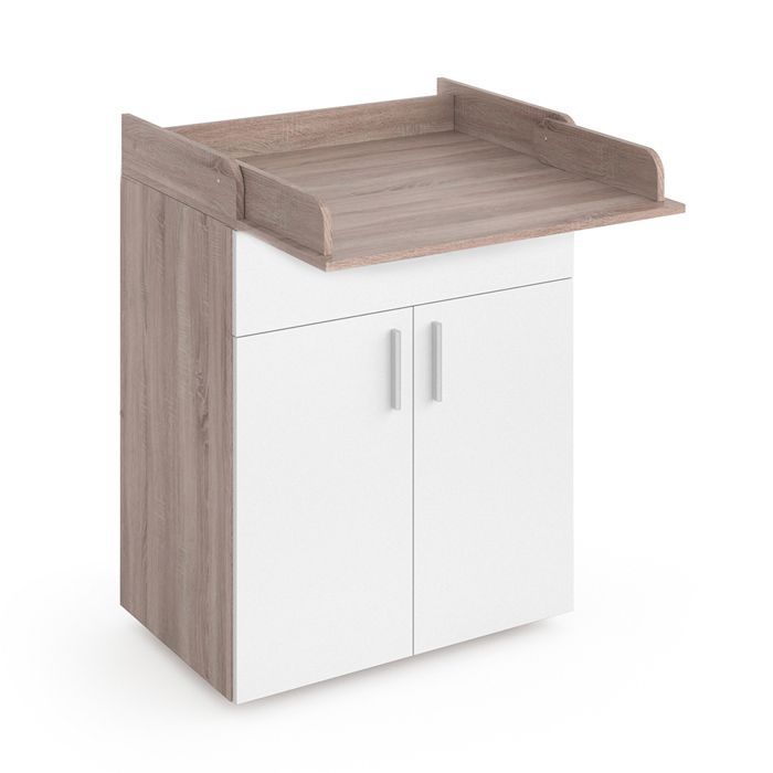 Cassettiera fasciatoio Lena 75x100cm Bianco/Sonoma Sonoma Vicco 37865