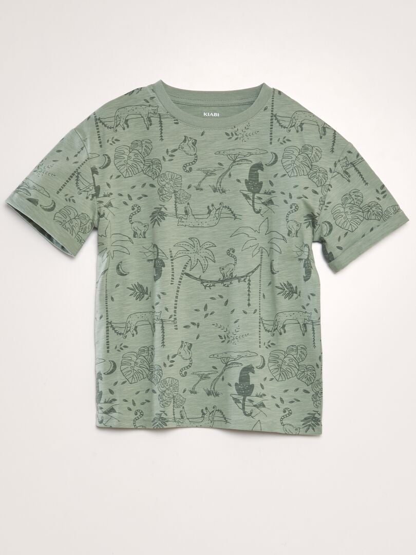 Camiseta con estampado - VERDE