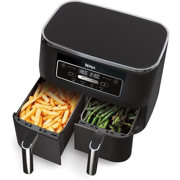 Friggitrice ad aria NINJA - Foodi AF200EU - Capacità 7,6 litri - Doppio serbatoio - 4 programmi di cottura - 2400 W